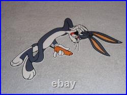 Vintage Bugs Bunny With Carrot Porcelain Metal Cartoon Tv Show Looney Tunes Sign