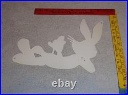 Vintage Bugs Bunny With Carrot Porcelain Metal Cartoon Tv Show Looney Tunes Sign