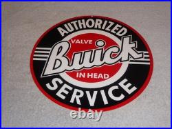 Vintage Buick Valve In Head Authorized Service Porcelain Metal Gasoline Oil Sign