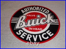 Vintage Buick Valve In Head Authorized Service Porcelain Metal Gasoline Oil Sign