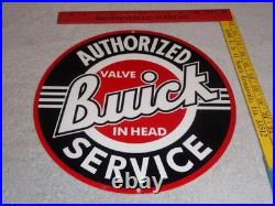 Vintage Buick Valve In Head Authorized Service Porcelain Metal Gasoline Oil Sign