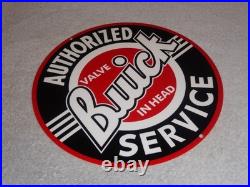 Vintage Buick Valve In Head Authorized Service Porcelain Metal Gasoline Oil Sign