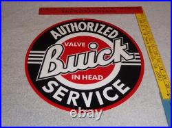 Vintage Buick Valve In Head Authorized Service Porcelain Metal Gasoline Oil Sign