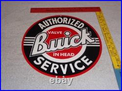 Vintage Buick Valve In Head Authorized Service Porcelain Metal Gasoline Oil Sign