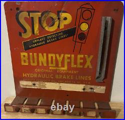 Vintage Bundyflex Hydraulic Brake Lines Advertising Display sign gas hot rod