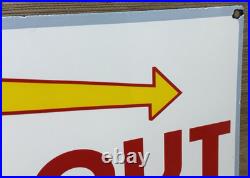 Vintage Burger King Porcelain Sign Fast Food Gas Station Pepsi Dew Mcdonalds