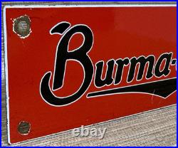 Vintage Burma Shave Porcelain Sign Gas Oil Shaving Cream Gillette Mach 3 Razor