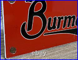 Vintage Burma Shave Porcelain Sign Gas Oil Shaving Cream Gillette Mach 3 Razor