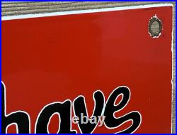 Vintage Burma Shave Porcelain Sign Gas Oil Shaving Cream Gillette Mach 3 Razor