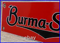 Vintage Burma Shave Porcelain Sign Gas Oil Shaving Cream Gillette Mach 3 Razor