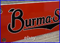 Vintage Burma Shave Porcelain Sign Gas Oil Shaving Cream Gillette Mach 3 Razor