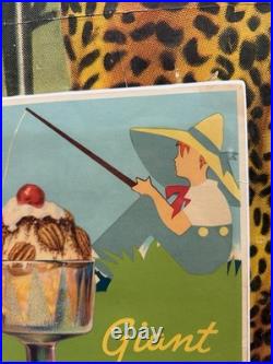 Vintage C. 1930 J Hungerford Smith Giant Marshmallow Nut Sundae Sign Ice Cream