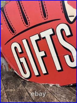 Vintage C. 1940 Gifts Store Display Clown Sign Carnival Circus Gas Grocery Store