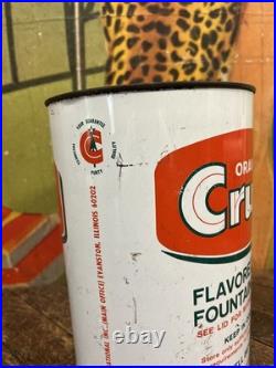 Vintage C. 1960 Orange Crush One Gallon Syrup Can Sign Coca Cola 7up Pepsi Dp
