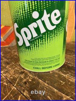 Vintage C. 1970 Sprite One Gallon Syrup Can Sign Coca Cola 7up Pepsi Dr Pepper