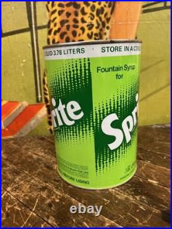 Vintage C. 1970 Sprite One Gallon Syrup Can Sign Coca Cola 7up Pepsi Dr Pepper