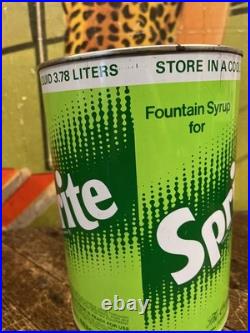 Vintage C. 1970 Sprite One Gallon Syrup Can Sign Coca Cola 7up Pepsi Dr Pepper