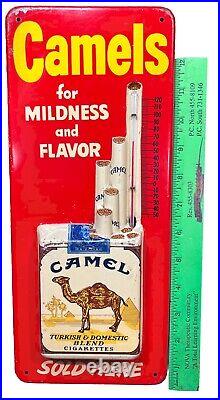 Vintage CAMELS Advertising Thermometer For Smoking Enjoyment Metal Sign ORIGINAL