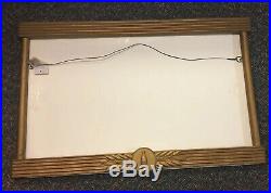Vintage COCA COLA Wood Frame Sign For Cardboard With Metal Bottle KAY DISPLAY