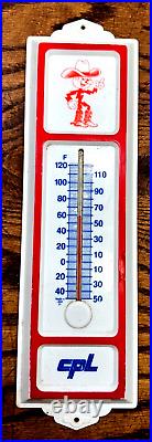 Vintage CPL Reddy Killowatt Thermometer / Co-Op Power & Light Advertising Sign