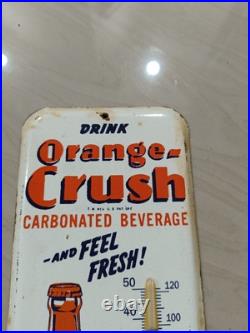 Vintage CRUSH crushy Carbonated Thermometer Tin merchandise 1950 No Porcelain Vintage CRUSH crushy Carbonated Thermometer Tin merchandise 1950 No Porcelain