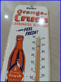 Vintage CRUSH crushy Carbonated Thermometer Tin merchandise 1950 No Porcelain Vintage CRUSH crushy Carbonated Thermometer Tin merchandise 1950 No Porcelain