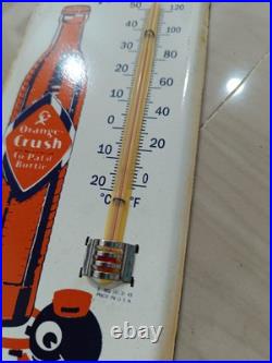 Vintage CRUSH crushy Carbonated Thermometer Tin merchandise 1950 No Porcelain Vintage CRUSH crushy Carbonated Thermometer Tin merchandise 1950 No Porcelain