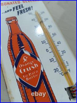 Vintage CRUSH crushy Carbonated Thermometer Tin merchandise 1950 No Porcelain Vintage CRUSH crushy Carbonated Thermometer Tin merchandise 1950 No Porcelain