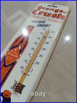 Vintage CRUSH crushy Carbonated Thermometer Tin merchandise 1950 No Porcelain Vintage CRUSH crushy Carbonated Thermometer Tin merchandise 1950 No Porcelain