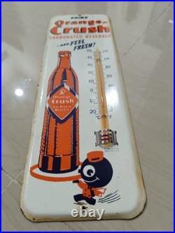 Vintage CRUSH crushy Carbonated Thermometer Tin merchandise 1950 No Porcelain Vintage CRUSH crushy Carbonated Thermometer Tin merchandise 1950 No Porcelain