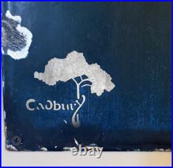 Vintage Cadbury Chocolate Advertising Steel & Enamel Sign Large 5' x 20 1940s