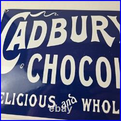 Vintage Cadbury's Chocolate Sign Gas Service Station Pump Porcelain Store Sign Vintage Cadbury's Chocolate Sign Gas Service Station Pump Porcelain Store Sign