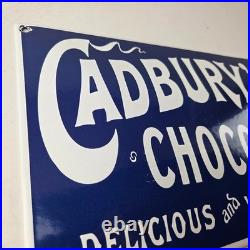 Vintage Cadbury's Chocolate Sign Gas Service Station Pump Porcelain Store Sign Vintage Cadbury's Chocolate Sign Gas Service Station Pump Porcelain Store Sign