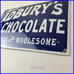 Vintage Cadbury's Chocolate Sign Gas Service Station Pump Porcelain Store Sign Vintage Cadbury's Chocolate Sign Gas Service Station Pump Porcelain Store Sign