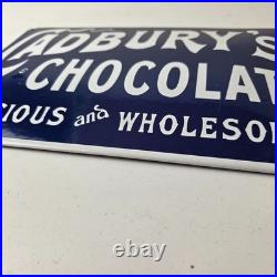 Vintage Cadbury's Chocolate Sign Gas Service Station Pump Porcelain Store Sign Vintage Cadbury's Chocolate Sign Gas Service Station Pump Porcelain Store Sign