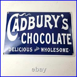 Vintage Cadbury's Chocolate Sign Gas Service Station Pump Porcelain Store Sign Vintage Cadbury's Chocolate Sign Gas Service Station Pump Porcelain Store Sign