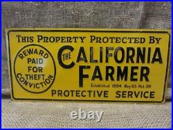 Vintage California Farmers Sign Scioto Sign Co Antique Agriculture Farm 10026
