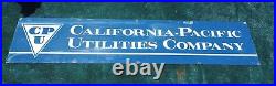 Vintage California-Pacific Utilities Company. Large Metal Sign. 16x72