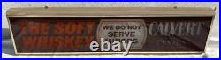 Vintage Calvert Whiskey Advertising Sign Electric Light 49 long! The soft
