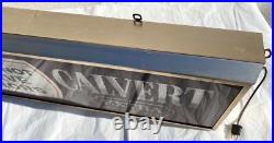 Vintage Calvert Whiskey Advertising Sign Electric Light 49 long! The soft