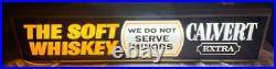 Vintage Calvert Whiskey Advertising Sign Electric Light 49 long! The soft