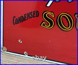 Vintage Campbell's Soup Porcelain Sign Cracker Gas Station Grocery Store Oil