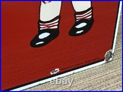 Vintage Campbell's Soup Porcelain Sign Cracker Gas Station Grocery Store Oil