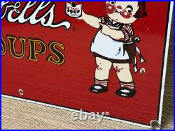 Vintage Campbell's Soup Porcelain Sign Cracker Gas Station Grocery Store Oil