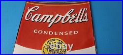 Vintage Campbells Soup Sign Tomato Can Piggly Store Gas Pump Porcelain Sign