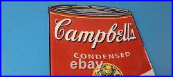 Vintage Campbells Soup Sign Tomato Can Piggly Store Gas Pump Porcelain Sign