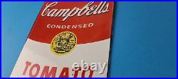 Vintage Campbells Soup Sign Tomato Can Piggly Store Gas Pump Porcelain Sign