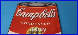 Vintage Campbells Soup Sign Tomato Can Piggly Store Gas Pump Porcelain Sign