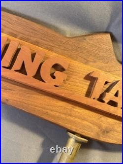 Vintage Carved Wooden Nautical FISHING TACKLE Advertising Sign Store Display Vintage Carved Wooden Nautical FISHING TACKLE Advertising Sign Store Display