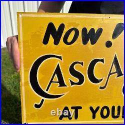 Vintage Cascade Club Coffee Sign Tin Metal Advertising Sign